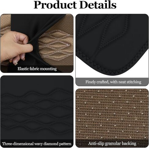 wuyaoyao Car Center Console Cover, 12.6"×7.87" Leather Armrest Cover for Cars, Stylish Middle Console Covers, Auto Armrest Cushion Pad, Universal Vehicle Arm Rest Protector, Car Accessories (Black) in Kuwait