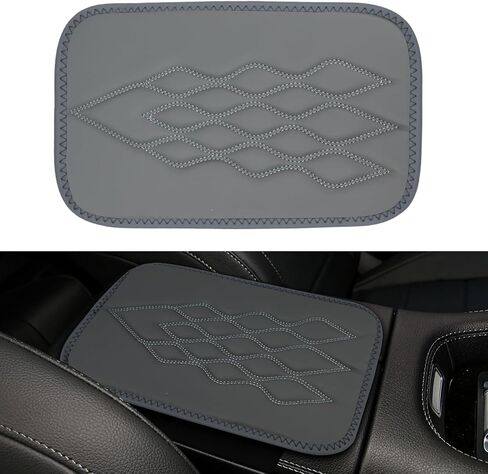 wuyaoyao Car Center Console Cover, 12.6"×7.87" Leather Armrest Cover for Cars, Stylish Middle Console Covers, Auto Armrest Cushion Pad, Universal Vehicle Arm Rest Protector, Car Accessories (Black) in Kuwait
