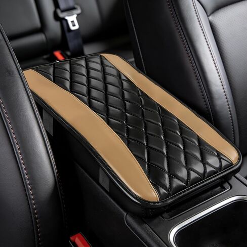 Car Center Console Cushion Pad, Arm Rest Covers, 12.6"×7.5" Leather Waterproof Auto Armrest Seat Box Protector, Auto Comfortable Center Console Cover Universal for Most Vehicles (Purple) in Kuwait