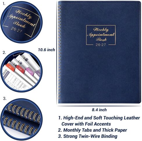 2025 Weekly Appointment Book - Daily Hourly Planner 2025 from JAN 2025 - DEC 2025, 8.4" x 10.6", 15-Minute Interval, Flexible Soft Cover in Saudi Arabia