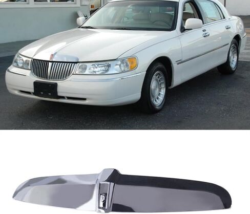 Compatible with Linc0ln Town Car 1998-2002 Hood Molding Upper Front Grille Moulding Trim Chrome in Kuwait