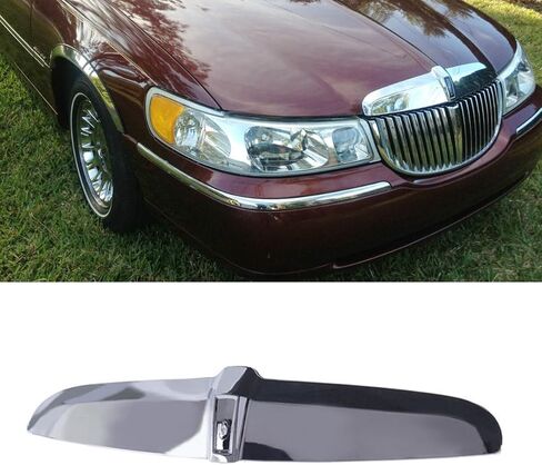 Compatible with Linc0ln Town Car 1998-2002 Hood Molding Upper Front Grille Moulding Trim Chrome in Kuwait