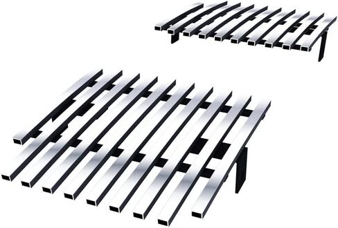 APS Compatible with Cadillac CTS 2003-2007 Fog Light Cover 304 Stainless Steel Chrome Polished 8x6 Billet Front Grill Grille Insert A65812C in Kuwait