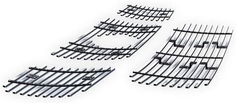 APS Compatible with Nissan Titan 2004-2006 & 07 Titan Classic & 04-07 Armada with Logo Show Main Upper Lower Bumper Stainless Steel Chrome Horizontal Billet Front Grill Grille Insert Combo N67992S in Kuwait