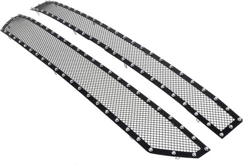 APS Compatible with Chevy Silverado 1500 2016-2018 & 19 1500 LD Main Upper Stainless Steel Black Mesh Rivet Studs Front Grill Grille Insert CL6360H in Kuwait
