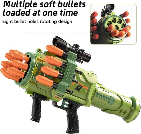 Toy Gun Toy Foam Blasters - New 2026 Jumbo Rocket Gun, Toy Rocket Artillery Launcher RPG Gun with 16 Foam Rockets Bullets, Outdoor Shooting Games Toy Guns for Kids 6-12 Year Birthday Xmas Gifts in Saudi Arabia