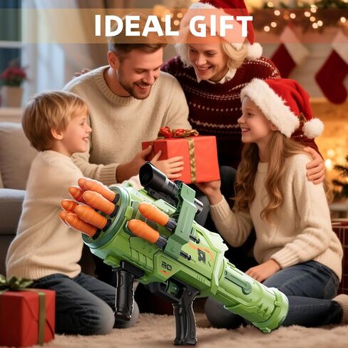Toy Gun Toy Foam Blasters - New 2026 Jumbo Rocket Gun, Toy Rocket Artillery Launcher RPG Gun with 16 Foam Rockets Bullets, Outdoor Shooting Games Toy Guns for Kids 6-12 Year Birthday Xmas Gifts in Saudi Arabia