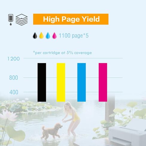 BeOne Remanufactured Ink Cartridges High Yield Replacement for Epson 822XL Ink Cartridges for 822XL Printer for Epson WF-3820 WF-4820 WF-4830 WF-4833 WF-4834 WF-3823 Printer (5 Pack) in Saudi Arabia