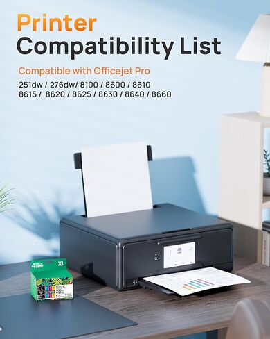 مجموعة خراطيش الحبر E-Z 950XL و951XL مجموعة بديلة متوافقة لخراطيش الحبر HP 950 951 حزمة كومبو 950XL 951XL تستخدم مع OfficeJet Pro 8600 8610 8615 8620 8625 8100 8630 8660 (4 عبوات) in Kuwait