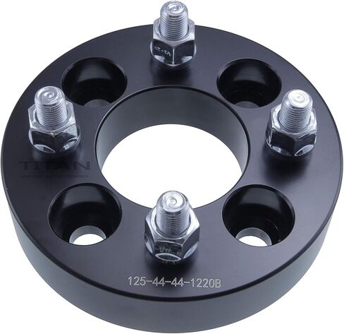 1 Inch Golf Cart Wheel Spacer Compatible with EZGO, Club Car, Yamaha Golf Cart - 4x4 Bolt Pattern, 66mm Hub Bore, 1/2x20 Studs, Billet Aluminum, Black - Pair in Saudi Arabia