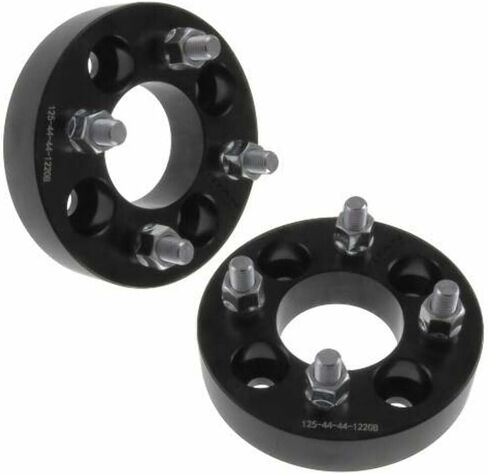 1 Inch Golf Cart Wheel Spacer Compatible with EZGO, Club Car, Yamaha Golf Cart - 4x4 Bolt Pattern, 66mm Hub Bore, 1/2x20 Studs, Billet Aluminum, Black - Pair in Saudi Arabia