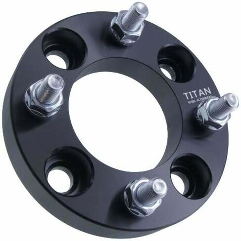 1 Inch Golf Cart Wheel Spacer Compatible with EZGO, Club Car, Yamaha Golf Cart - 4x4 Bolt Pattern, 66mm Hub Bore, 1/2x20 Studs, Billet Aluminum, Black - Pair in Saudi Arabia