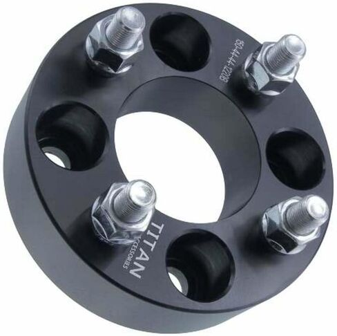 1 Inch Golf Cart Wheel Spacer Compatible with EZGO, Club Car, Yamaha Golf Cart - 4x4 Bolt Pattern, 66mm Hub Bore, 1/2x20 Studs, Billet Aluminum, Black - Pair in Saudi Arabia