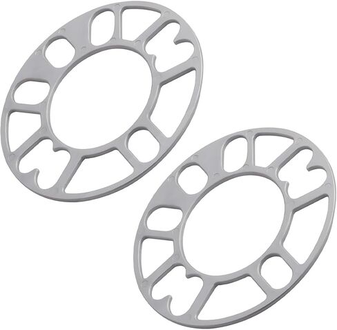YoRise 2PCS 5 mm Car Wheel Spacers, PCD 100-120mm Aluminum Alloy Hub Centric Wheel Spacer for 4 & 5 Lug, Universal Car Tire Accessory for 4X100, 4X114.3, 5x108, 5x112, 5x120 Bolt Pattern(5MM) in Kuwait