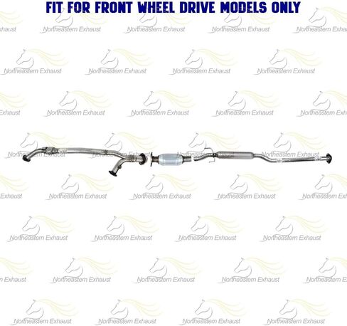 مجموعة أنابيب العادم الأمامية والحفازة والرنانة المتوافقة مع Toyota Sienna 2004-2006 3.3L | معتمدة من وكالة حماية البيئة | ستانلس ستيل | العادم الشمالي الشرقي | تتضمن الحشيات والمشابك والشماعات ومجموعة البراغي in Kuwait