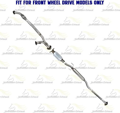 مجموعة أنابيب العادم الأمامية والحفازة والرنانة المتوافقة مع Toyota Sienna 2004-2006 3.3L | معتمدة من وكالة حماية البيئة | ستانلس ستيل | العادم الشمالي الشرقي | تتضمن الحشيات والمشابك والشماعات ومجموعة البراغي in Kuwait