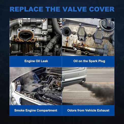 AUCERAMIC 12310-RNA-A01 Engine Valve Cover w/Gasket Compatible with 2006-2015 Honda Civic 2016-2017 HR-V 2013-2015 Acura ILX 1.8L 2.0L L4 SOHC Replaces 12310RNAA01 in Saudi Arabia