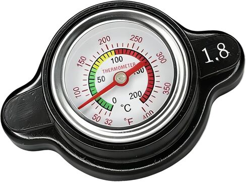 1.8 Bar Radiator Cap with Temperature Gauge, High Pressure Radiator Cover 25.6 PSI Water Tank Cap, Universal Fit for Motorcycle ATV Dirt Bike Compatible with Honda Kawasaki Suzuki Yamaha KTM in Saudi Arabia