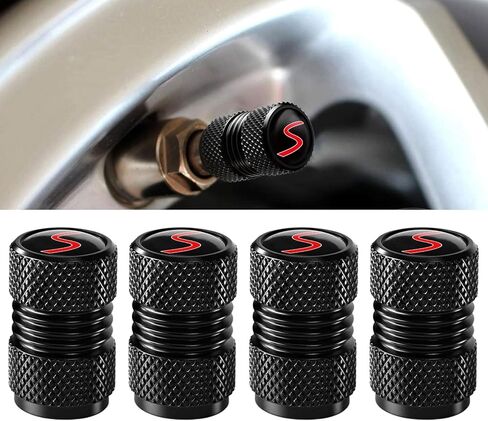 4 Pack Aluminum Tire Valve Stem Caps, with Internal Rubber O-Ring Compatible with Lexus F Sport,Universal Fit for Cars, SUVs, Trucks, Motorcycles, Bikes in Kuwait