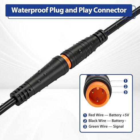 FT76X Ebike Half Twist Throttle 3 Pin Male for Electric Bicycle Scooter Mountain Bike Folding Bike, Ebike Throttle Grip for 12-72V MTB Conversion Kit with Waterproof 3Pin Male to Female Cable in Saudi Arabia