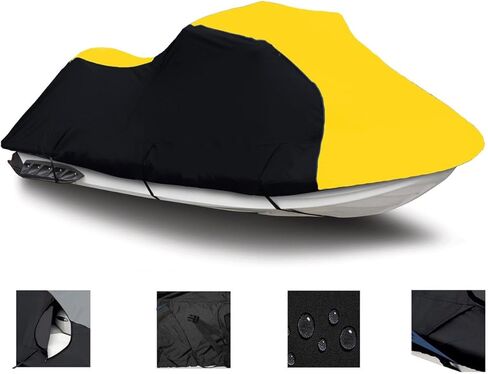 غطاء SBU أسود/أصفر عالي التحمل متوافق مع Sea Doo Sea-Doo Bombardier GTI 1996 1997 1998 1999 2000 Jet Ski Trailerable in Kuwait