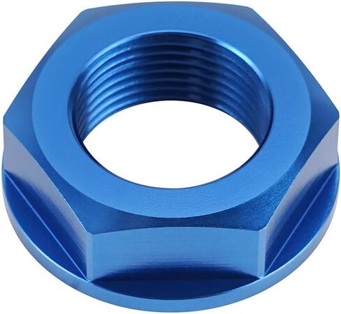 NICECNC الأزرق المحور الخلفي رمح قفل الجوز حافة M22xP1.5 CNC الخام الألومنيوم متوافق مع Yamaha YZ250F 2009-2021، YZ450F 2009-2021، انظر الإعداد in Kuwait