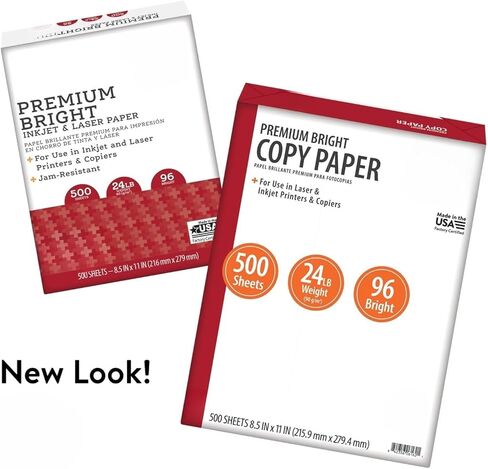 Premium Bright Paper, 8.5" x 11", 96 Bright, White, 24 lb., 1 Ream (500 Sheets) in Saudi Arabia