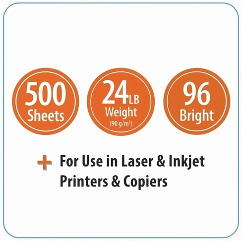 Premium Bright Paper, 8.5" x 11", 96 Bright, White, 24 lb., 1 Ream (500 Sheets) in Saudi Arabia