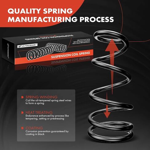 A-Premium Front Coil Springs Compatible with Toyota Tacoma 1995-2004, Driver and Passenger Side, 2-Pack, 4WD Only, Replace# 4813104050 in Kuwait