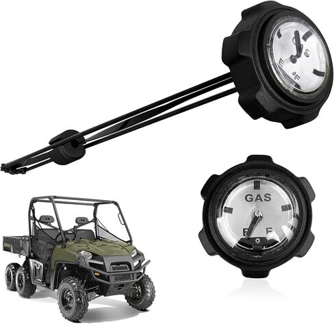 مقياس غطاء غاز الوقود، غطاء غاز رينجر مع مقياس، متوافق مع مقياس الوقود Polaris Ranger 400 425 500 700 TM، بديل لـ 1240119 (أسود) in Kuwait