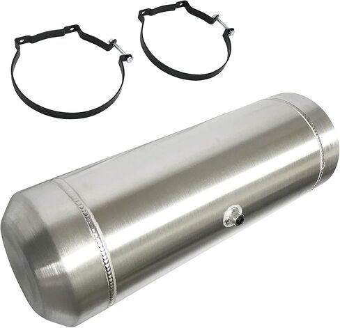 Yilann 5 Gallons Round Spun Aluminum Fuel Gas Tank 8" x 24" End Fill 1/4" NPT Outlet, For Go Kart, UTV, ATV, Generator,Tractor, Mini Excavator in Saudi Arabia