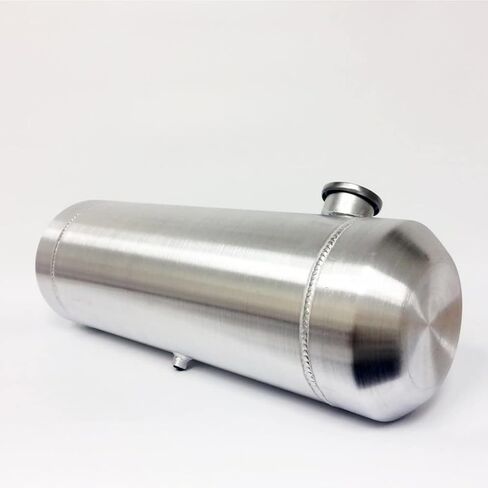 Yilann 5 Gallons Round Spun Aluminum Fuel Gas Tank 8" x 24" End Fill 1/4" NPT Outlet, For Go Kart, UTV, ATV, Generator,Tractor, Mini Excavator in Saudi Arabia