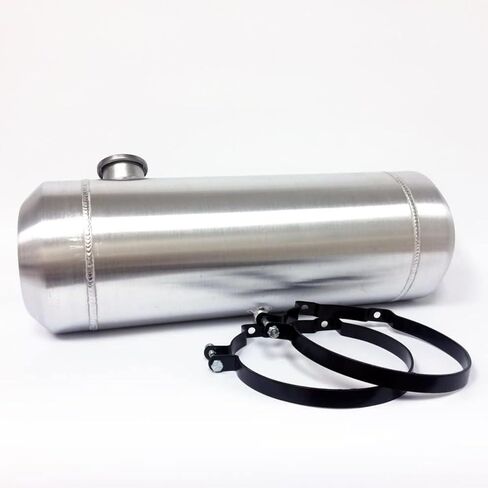 Yilann 5 Gallons Round Spun Aluminum Fuel Gas Tank 8" x 24" End Fill 1/4" NPT Outlet, For Go Kart, UTV, ATV, Generator,Tractor, Mini Excavator in Saudi Arabia