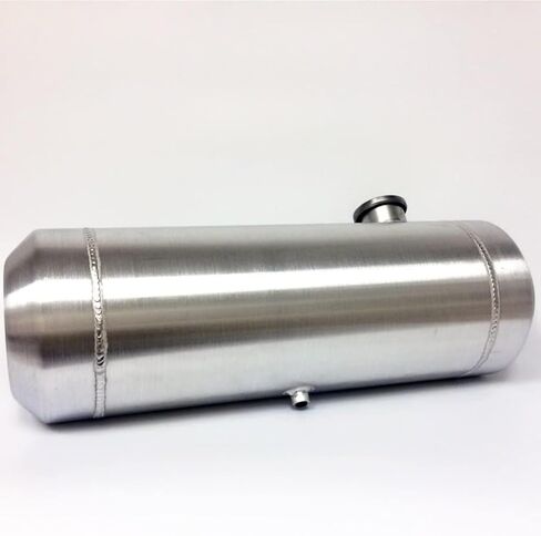 Yilann 5 Gallons Round Spun Aluminum Fuel Gas Tank 8" x 24" End Fill 1/4" NPT Outlet, For Go Kart, UTV, ATV, Generator,Tractor, Mini Excavator in Saudi Arabia