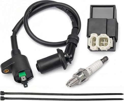 GY6 مجموعة ملف الإشعال مع 6 دبوس AC CDI صندوق شرارة لـ 50cc 125cc 150cc 4 السكتة الدماغية سكوتر الدراجات النارية ATV Go Karts، يناسب TaoTao Roketa Jonway SunL ​​Kazuma 139QMA 139QMB 152QMI 157QMJ in Kuwait