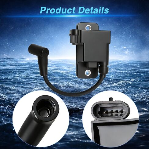 CDM Module Ignition Coil Compatible with Mercury Outboard 30-300HP Force Replace # 827509A10, 827509A7, 827509T7, 114-7509 (3 PCS) in Kuwait