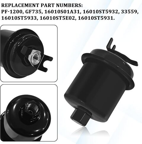 Fuel Filter for Honda Acura, Engine Gasoline Fuel Filter Compatable with 1988-2004 Honda Accord CR-V Civic Odyssey Prelude Acura CL EL RL TL Replacement OEM# PF-1200 16010S01A31 16010ST5932 GF735 in Kuwait
