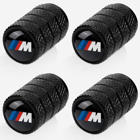 غطاء غطاء جذع صمام الإطارات لسيارات BMW M 3 5 7 X1 X3 M3 M5 X1 X5 X6 سلسلة حزام O-حلقة سدادة مقاومة للتآكل أغطية صمام الإطارات 4 عبوات سوداء 26112 in Kuwait