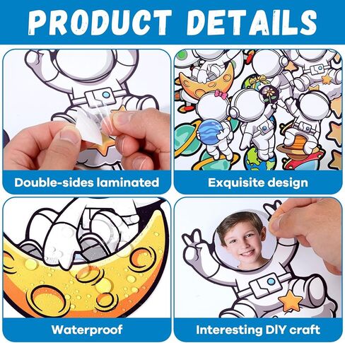 60Pcs Astronaut Cutouts Outer Space Bulletin Board Decoration Astronaut Space Theme DIY Photo Craft Cutouts Planet Rocket Cut Outs for Back to School Party Home School Classroom Chalkboard Wall Decor in Saudi Arabia