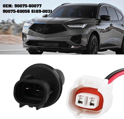 1 Set 2-Pin Front Headlight Side Marker Lamp Socket with Connector 6189-0031 Compatible with Toyota MDX ES is NX in Kuwait