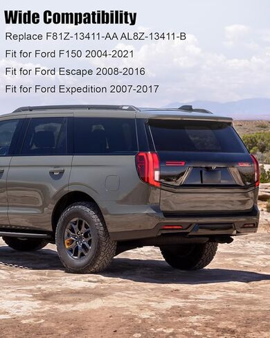 مقبس إضاءة لوحة الترخيص الخلفية مع لمبة إضاءة مناسبة لسيارة Ford F150 Escape Expedition Explorer Ranger Focus Fiesta Fusion Transit استبدال F81Z-13411-AA AL8Z-13411-B in Kuwait