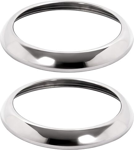 HECASA Headlight Bezel Trim Ring Compatible with 1947-1954 Chevrolet Pickup Truck Head Front Light Lamp 2PCS Stainless Steel O Ring w/Clip Kit Left and Right in Kuwait