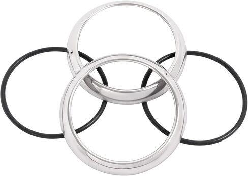 HECASA Headlight Bezel Trim Ring Compatible with 1947-1954 Chevrolet Pickup Truck Head Front Light Lamp 2PCS Stainless Steel O Ring w/Clip Kit Left and Right in Kuwait