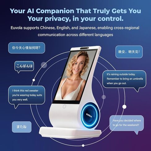 umissfun Emotional AI Companion Device,AI Chat Companion, AI Desktop Robot Companion,Voice Understanding,Personality Design,Tech&Gadget Gift,Geek,Desktop Setup,True Empathy AI-Grows with You (White) in Saudi Arabia