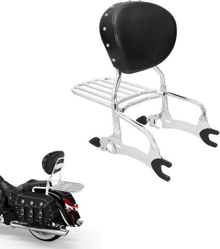 Green-L Passenger Sissy Bar مع مسند الظهر ورف الأمتعة ومجموعة بكرات التثبيت مناسبة لـ Indian Challenger Limited Dark Horse 2020-2025 Springfield 2016-2025 Roadmaster 2017-2025 Chieftain 2014-2025 in Kuwait