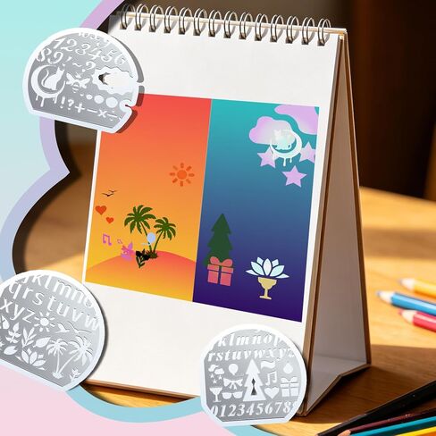 6 قطع من استنسل الحروف المعدنية، استنسل حرق الخشب، مجموعة قوالب الحروف الأبجدية من الفولاذ المقاوم للصدأ، طقم مخطط لرسم سجل القصاصات والنقش in Kuwait