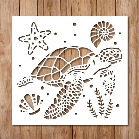 8.5"x 11" Sea Turtle Stencil - Turtle Stencils for Painting on Wood, Glass, Wall, Rock, Walls, Glassware, Canvas - Turtle Stencil Template in Kuwait