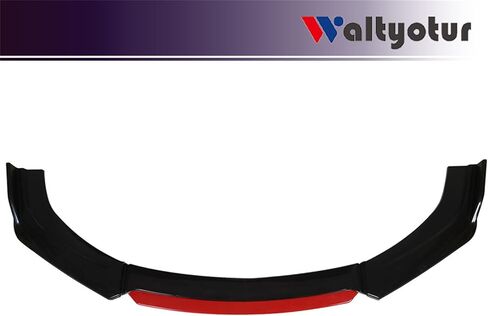 Waltyotur Universal Car Front Bumper Lip Red 2 Layer Lip Matte Spoiler Splitter Protector in Kuwait