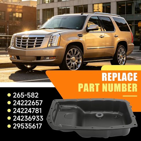 265-582 6L80 Transmission Oil Pan Kit Compatible with Cadillac Escalade Chevy Avalanche Camaro Silverado Suburban GMC Sierra Yukon XL 1500 Hummer H2 Replaces# 24222657 24224781 in Saudi Arabia