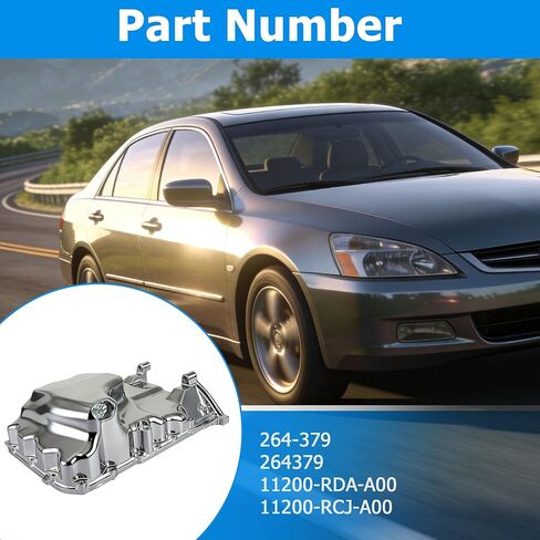 264-379 وعاء زيت المحرك وقابس التصريف متوافق مع Honda Accord 2003-2007 3.0L Odyssey 2005-2006 Pilot 2005 3.5L Acura TL 2004-2006 3.2L يستبدل 11200RDAA00 in Kuwait